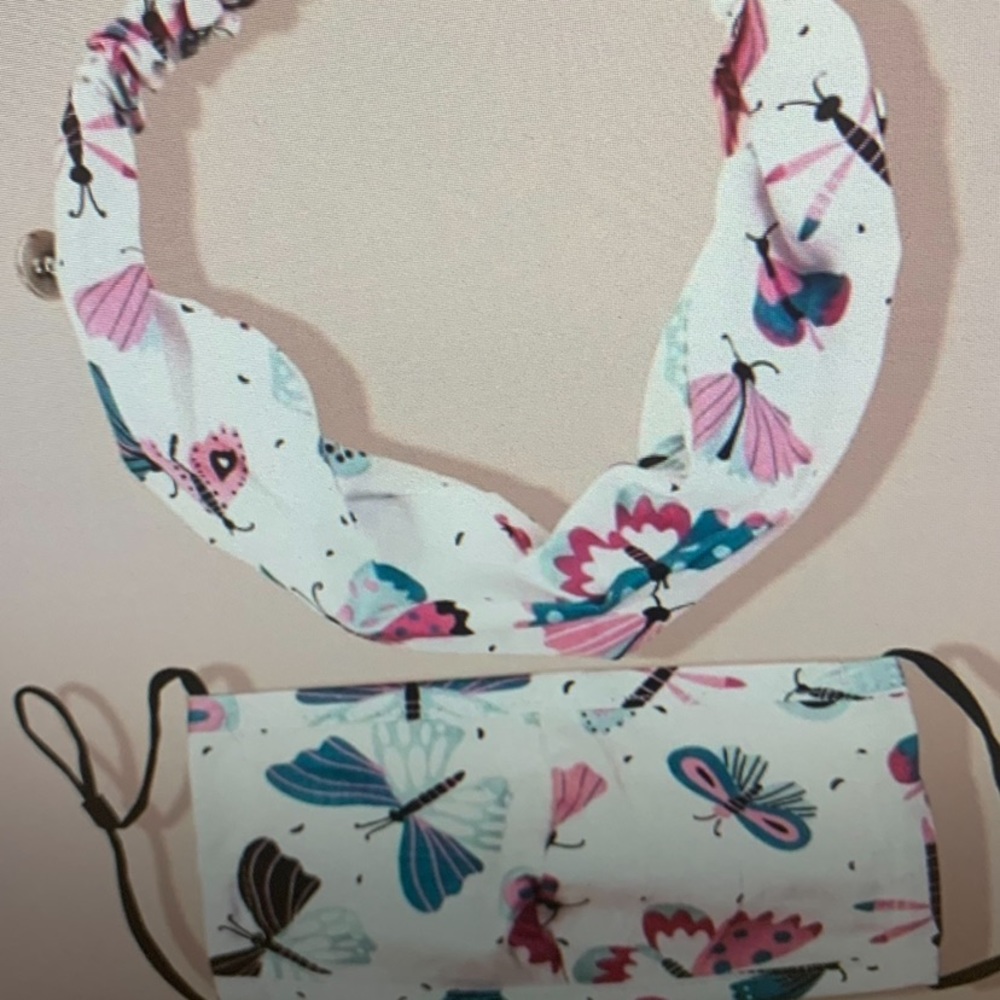 Kids face mask with headband